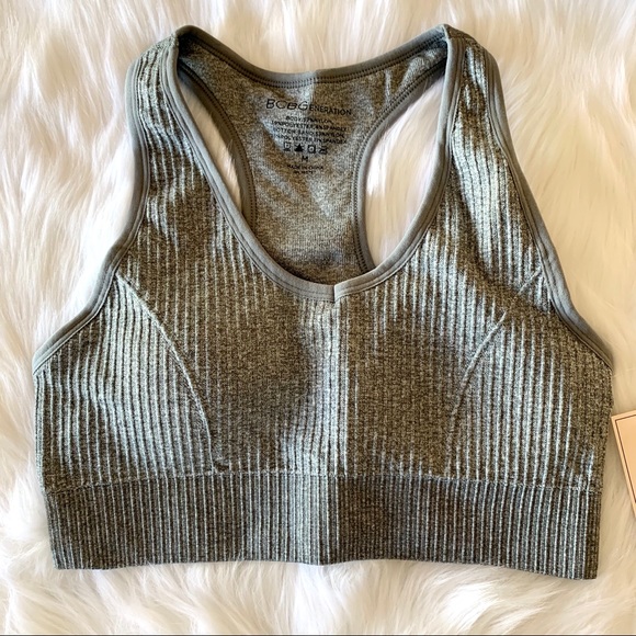 Grey BCBGeneration ribbed sports / leisure bra - Picture 3 of 8